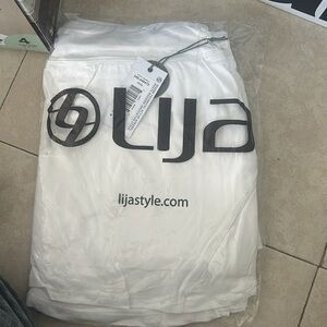 LIJA Match Skort 13” Tennis Skirt in White medium